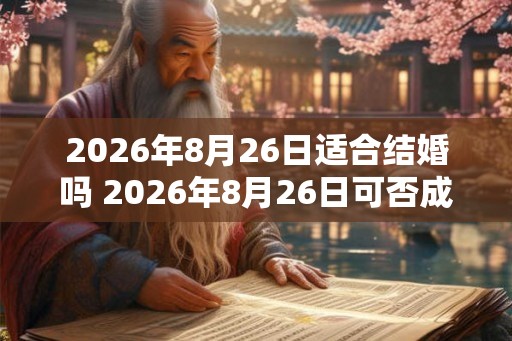 2026年8月26日适合结婚吗 2026年8月26日可否成婚