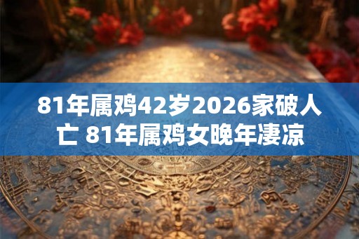 81年属鸡42岁2026家破人亡 81年属鸡女晚年凄凉