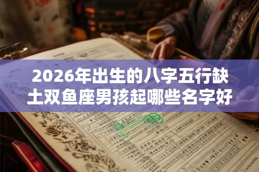 2026年出生的八字五行缺土双鱼座男孩起哪些名字好 2026年出生的八字五行缺土双鱼座男孩起哪些名字好