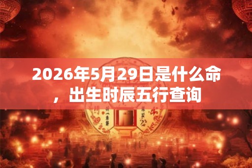 2026年5月29日是什么命，出生时辰五行查询