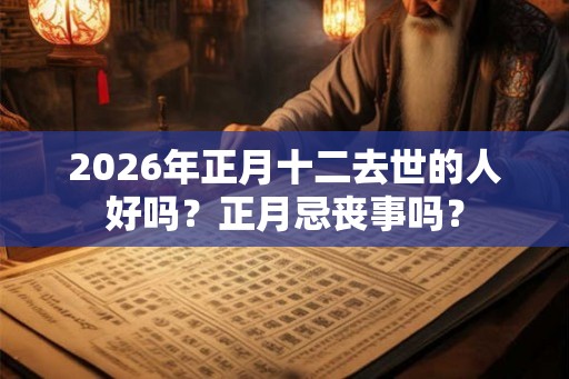 2026年正月十二去世的人好吗？正月忌丧事吗？