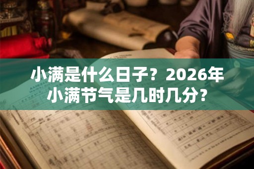 小满是什么日子？2026年小满节气是几时几分？
