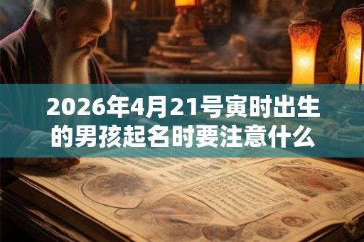2026年4月21号寅时出生的男孩起名时要注意什么