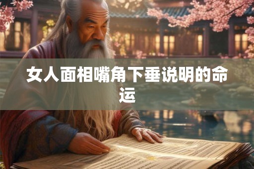 女人面相嘴角下垂说明的命运
