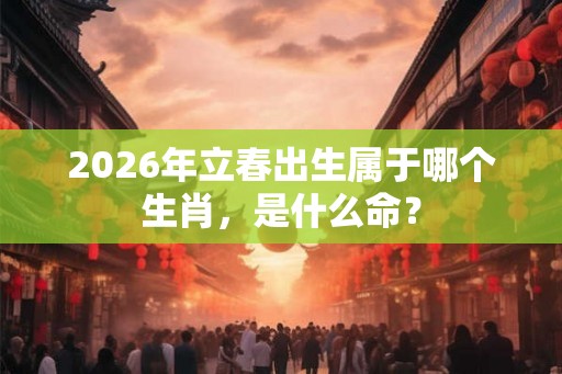 2026年立春出生属于哪个生肖，是什么命？