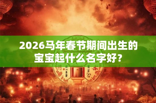 2026马年春节期间出生的宝宝起什么名字好？