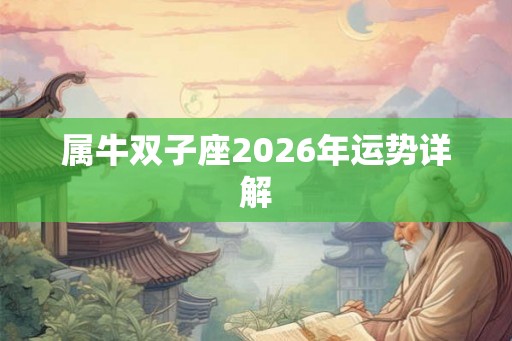 属牛双子座2026年运势详解