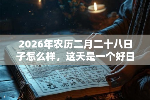 2026年农历二月二十八日子怎么样,这天是一个好日子吗? 2026年农历二月二十八日子怎么样,这天是一个好日子吗?