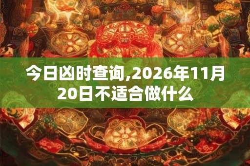 今日凶时查询,2026年11月20日不适合做什么