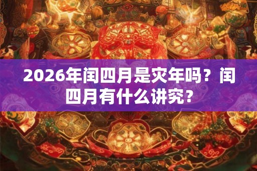 2026年闰四月是灾年吗？闰四月有什么讲究？
