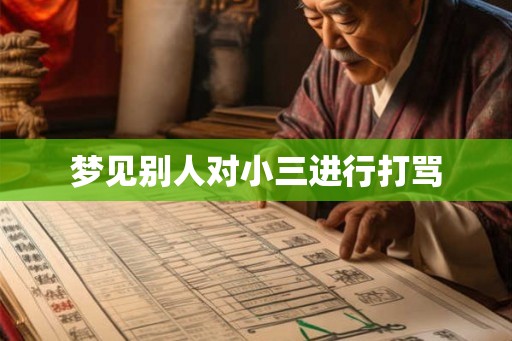 梦见别人对小三进行打骂