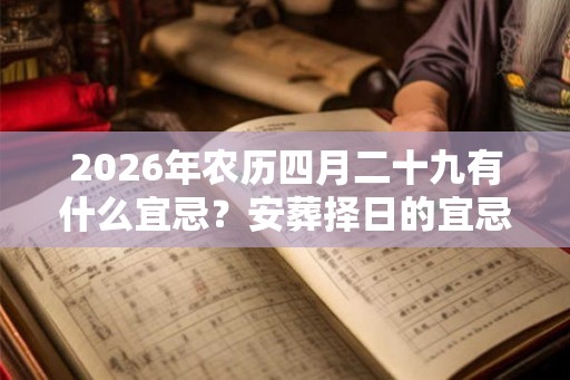 2026年农历四月二十九有什么宜忌？安葬择日的宜忌是什么？