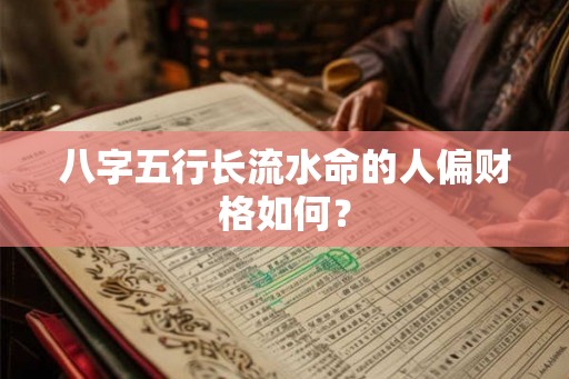 八字五行长流水命的人偏财格如何？
