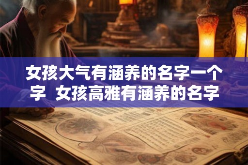 女孩大气有涵养的名字一个字  女孩高雅有涵养的名字