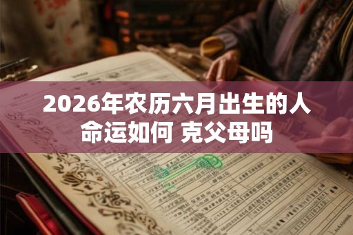 2026年农历六月出生的人命运如何 克父母吗 2026年农历六月出生的人命运如何 克父母吗