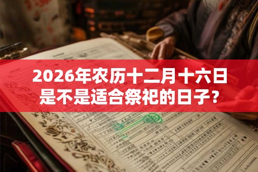 2026年农历十二月十六日是不是适合祭祀的日子？