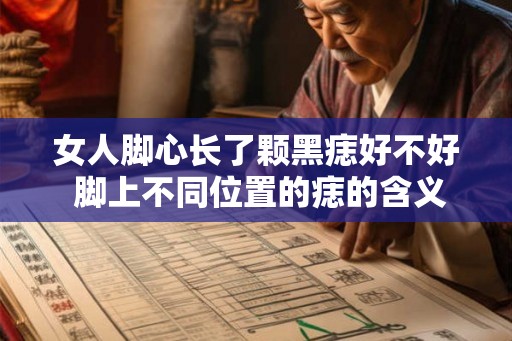 女人脚心长了颗黑痣好不好 脚上不同位置的痣的含义