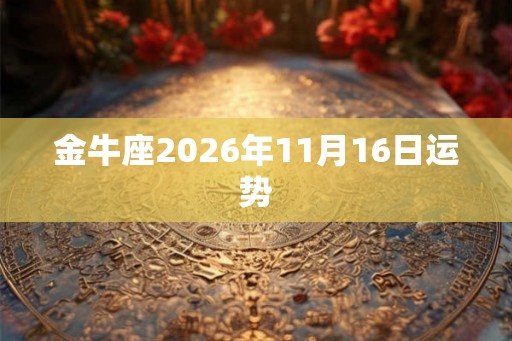 金牛座2026年11月16日运势