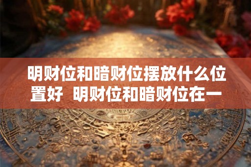 明财位和暗财位摆放什么位置好  明财位和暗财位在一起好吗