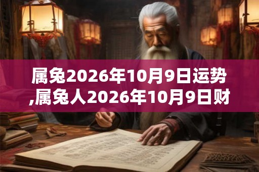 属兔2026年10月9日运势,属兔人2026年10月9日财运,生肖兔2026年10月9日运势