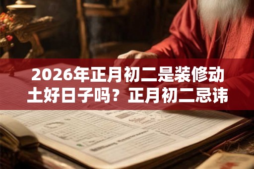 2026年正月初二是装修动土好日子吗？正月初二忌讳什么