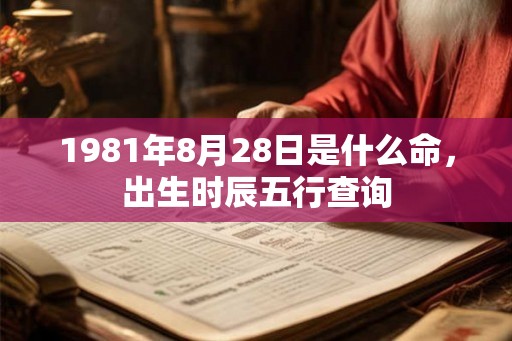 1981年8月28日是什么命,出生时辰五行查询 1981年8月28日是什么命,出生时辰五行查询