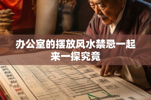 办公室的摆放风水禁忌一起来一探究竟