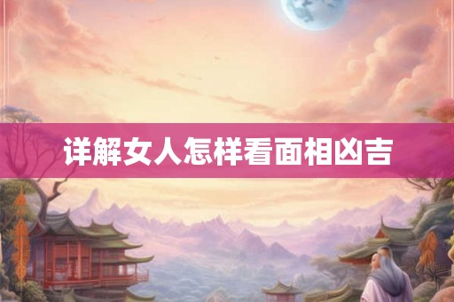详解女人怎样看面相凶吉 详解女人怎样看面相凶吉