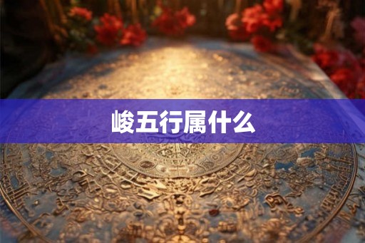 峻五行属什么