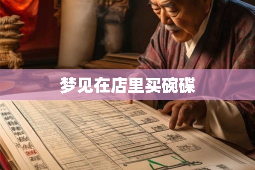 梦见在店里买碗碟