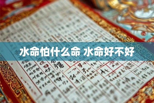 水命怕什么命 水命好不好