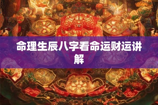 命理生辰八字看命运财运讲解