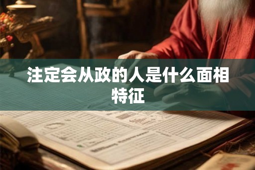 注定会从政的人是什么面相特征