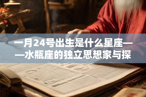一月24号出生是什么星座——水瓶座的独立思想家与探险家