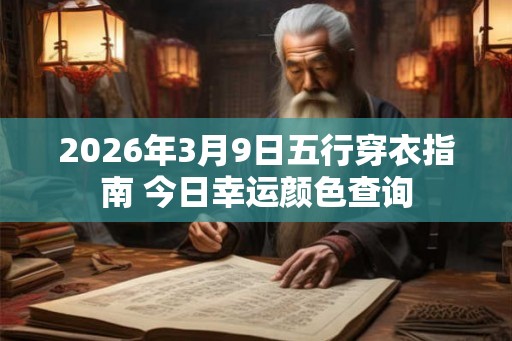 2026年3月9日五行穿衣指南 今日幸运颜色查询