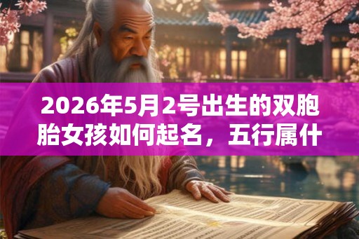 2026年5月2号出生的双胞胎女孩如何起名，五行属什么？
