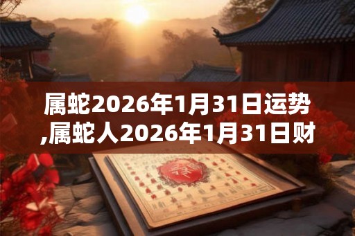 属蛇2026年1月31日运势,属蛇人2026年1月31日财运,生肖蛇2026年1月31日运势