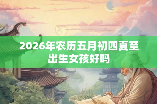 2026年农历五月初四夏至出生女孩好吗