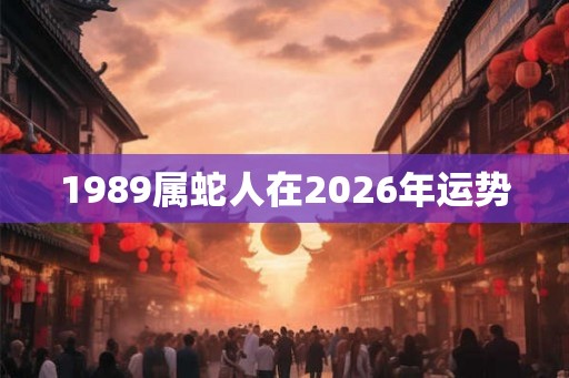 1989属蛇人在2026年运势 1989属蛇人在2026年运势