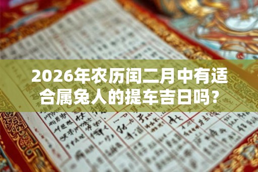 2026年农历闰二月中有适合属兔人的提车吉日吗？