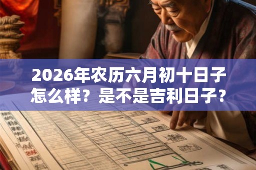 2026年农历六月初十日子怎么样?是不是吉利日子? 2026年农历六月初十日子怎么样?是不是吉利日子?