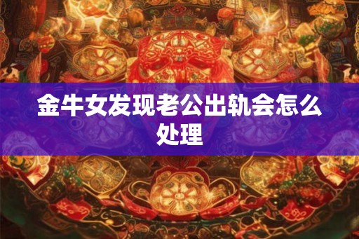 金牛女发现老公出轨会怎么处理