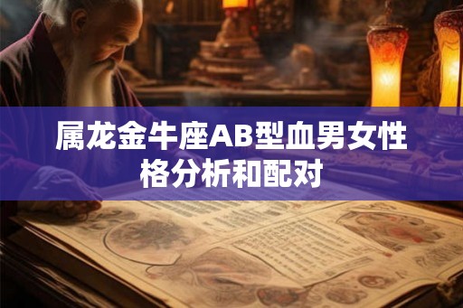 属龙金牛座AB型血男女性格分析和配对