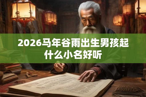 2026马年谷雨出生男孩起什么小名好听