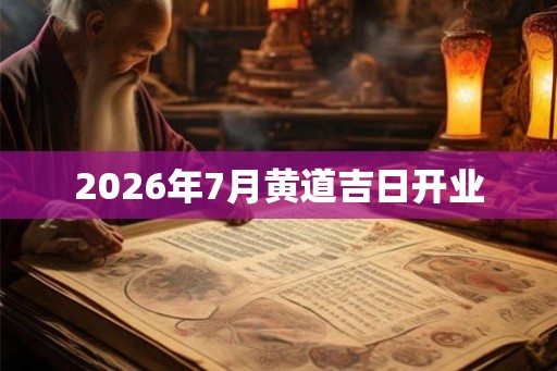 2026年7月黄道吉日开业