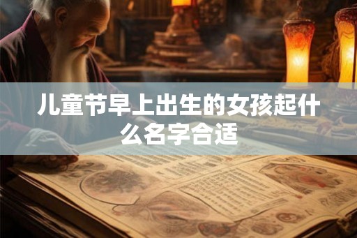 儿童节早上出生的女孩起什么名字合适