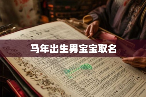 马年出生男宝宝取名