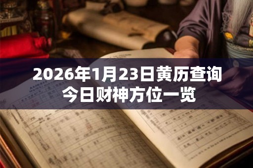 2026年1月23日黄历查询 今日财神方位一览 2026年1月23日黄历查询 今日财神方位一览