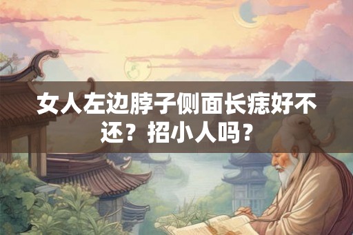 女人左边脖子侧面长痣好不还？招小人吗？