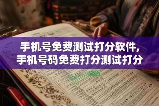 手机号免费测试打分软件,手机号码免费打分测试打分